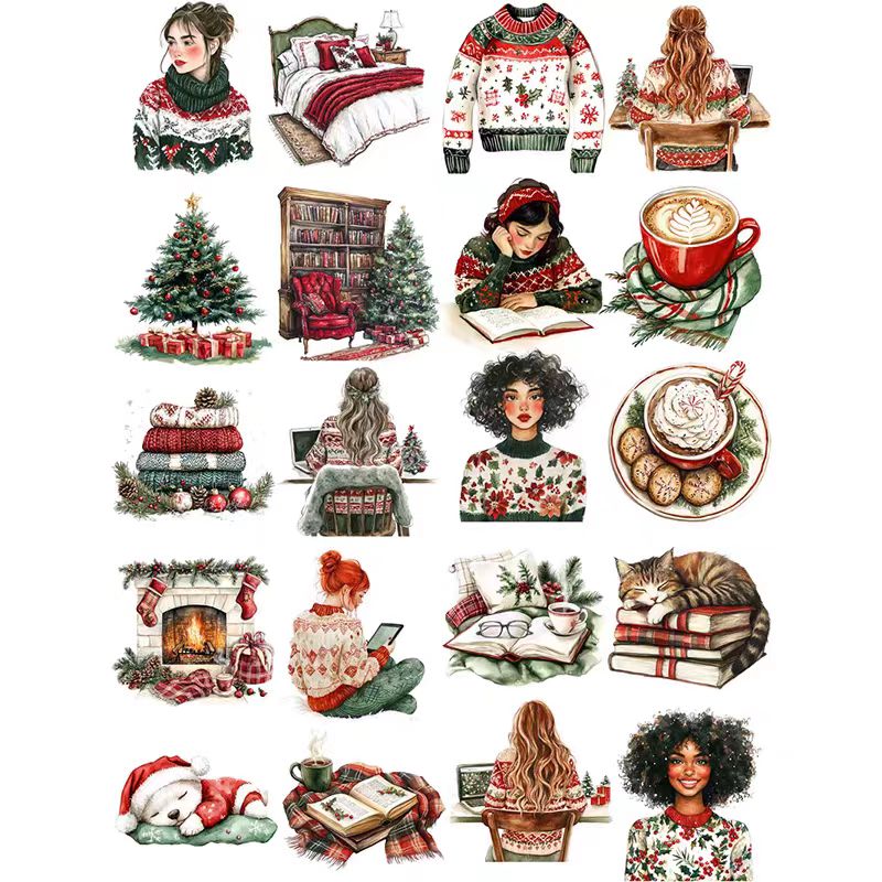 Journal sticker packs (Christmas)