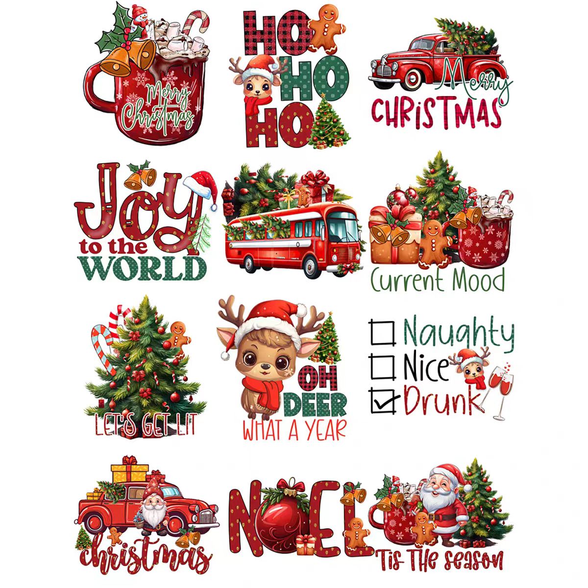 Journal sticker packs (Christmas)