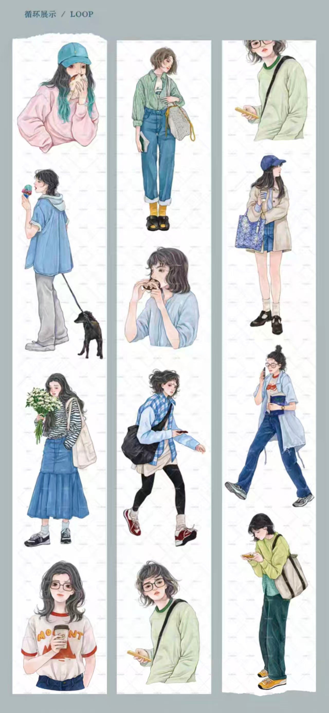 Journal tape (Character) 5cm*10m/roll