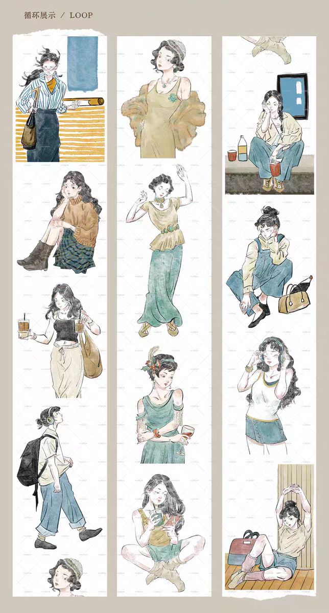 Journal tape (Character) 5cm*5m/roll