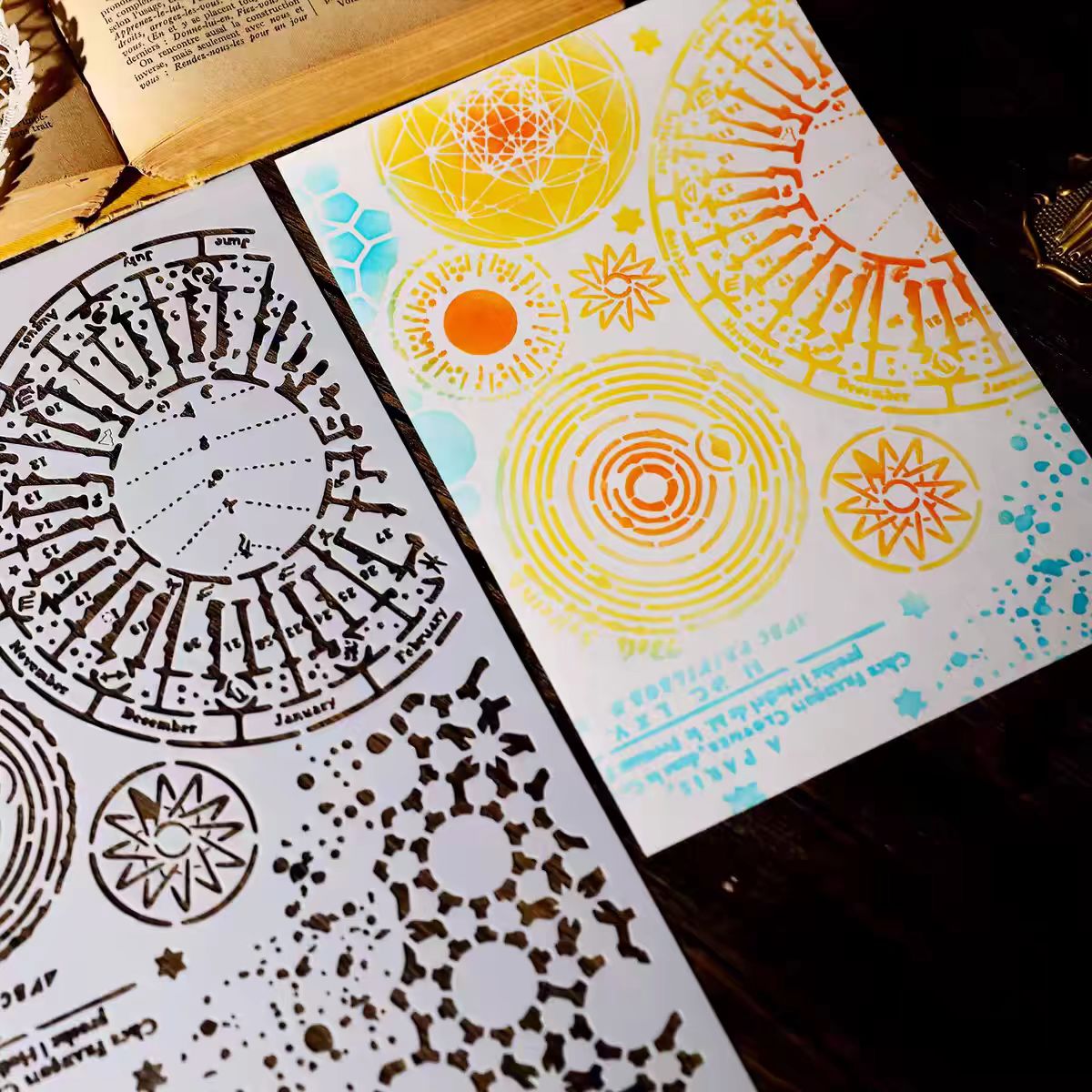 Scrapbook plastic stencils