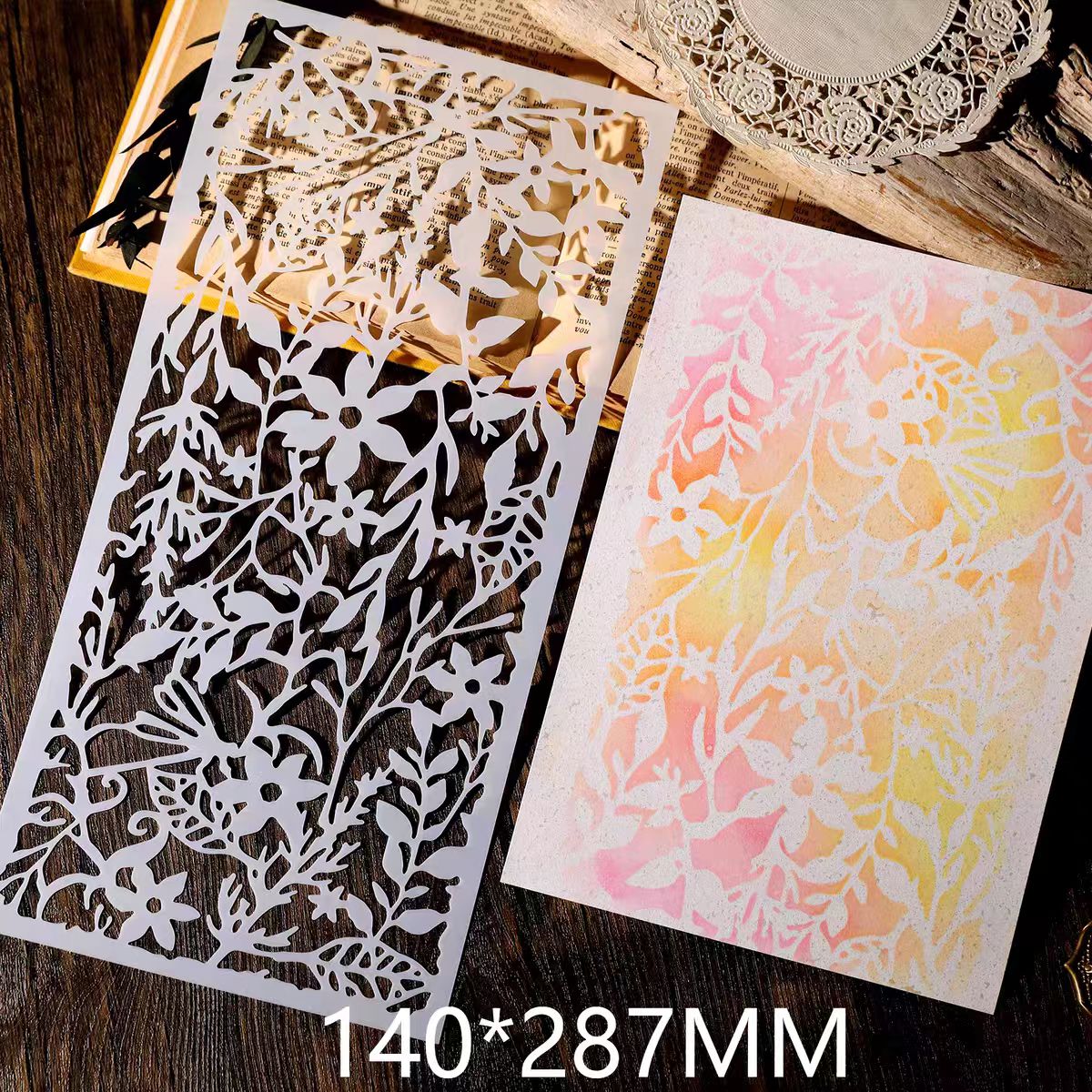 Scrapbook plastic stencils