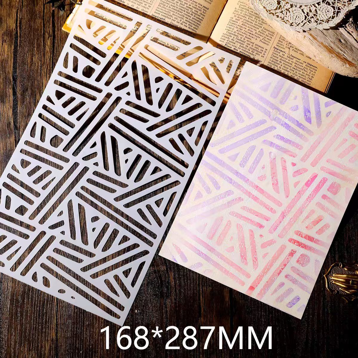 Scrapbook plastic stencils