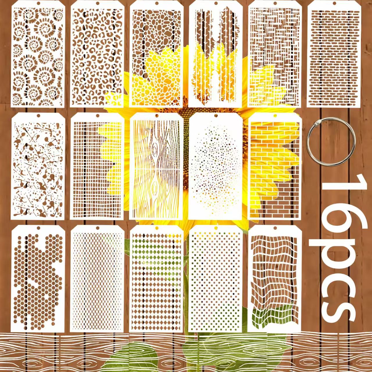 Scrapbook plastic stencils sets