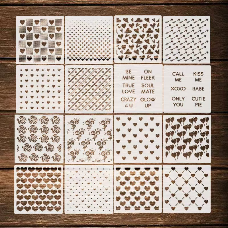 Scrapbook plastic stencils sets