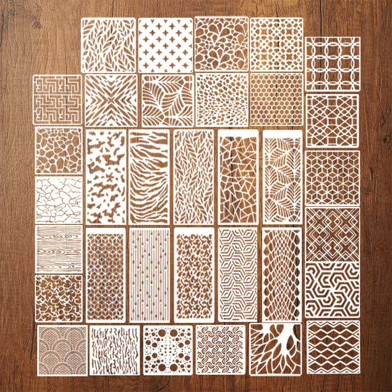 Scrapbook plastic stencils sets