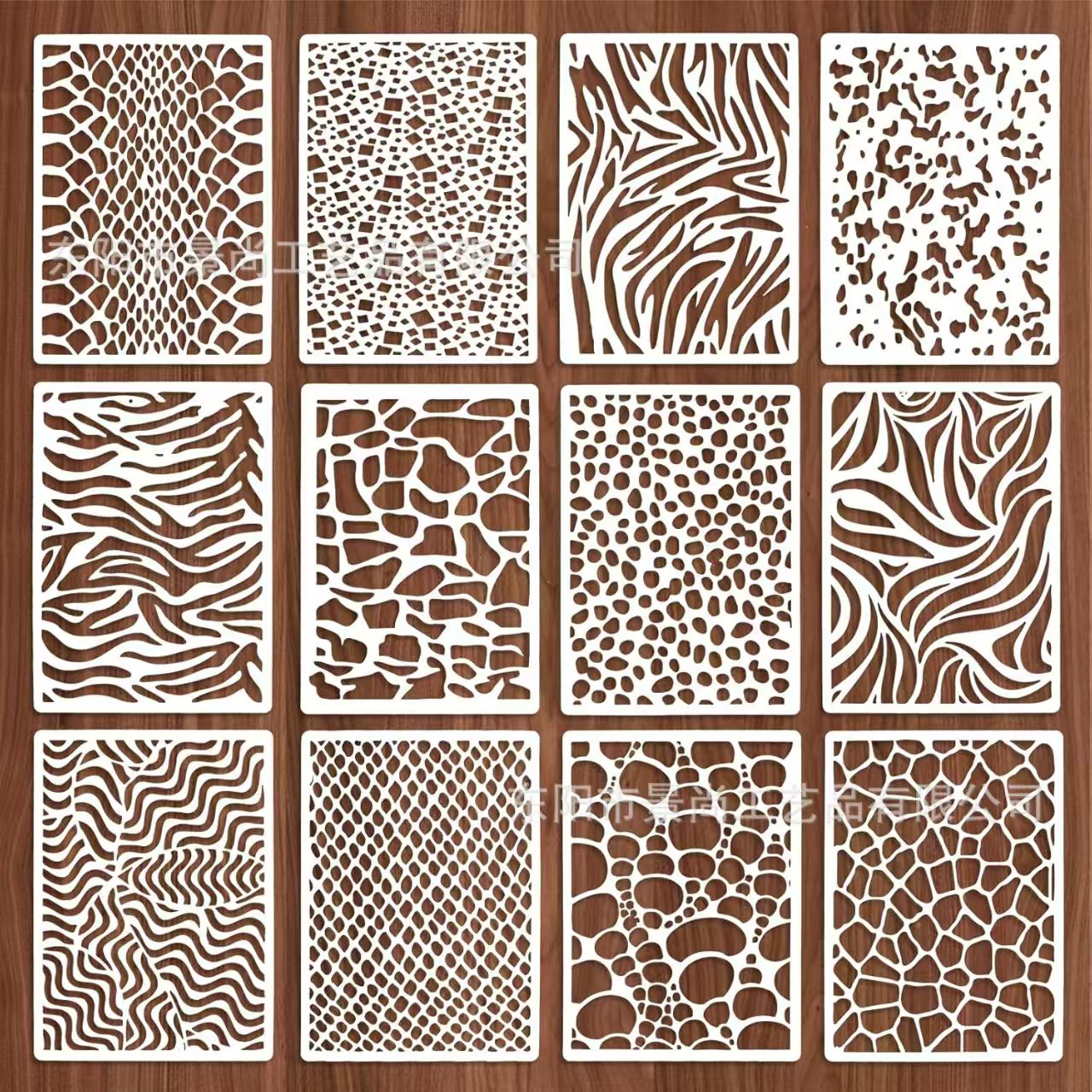 Scrapbook plastic stencils sets