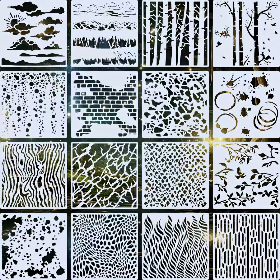 Scrapbook plastic stencils sets