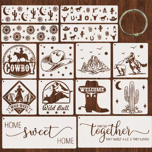 Scrapbook plastic stencils sets (Animal & Plant)