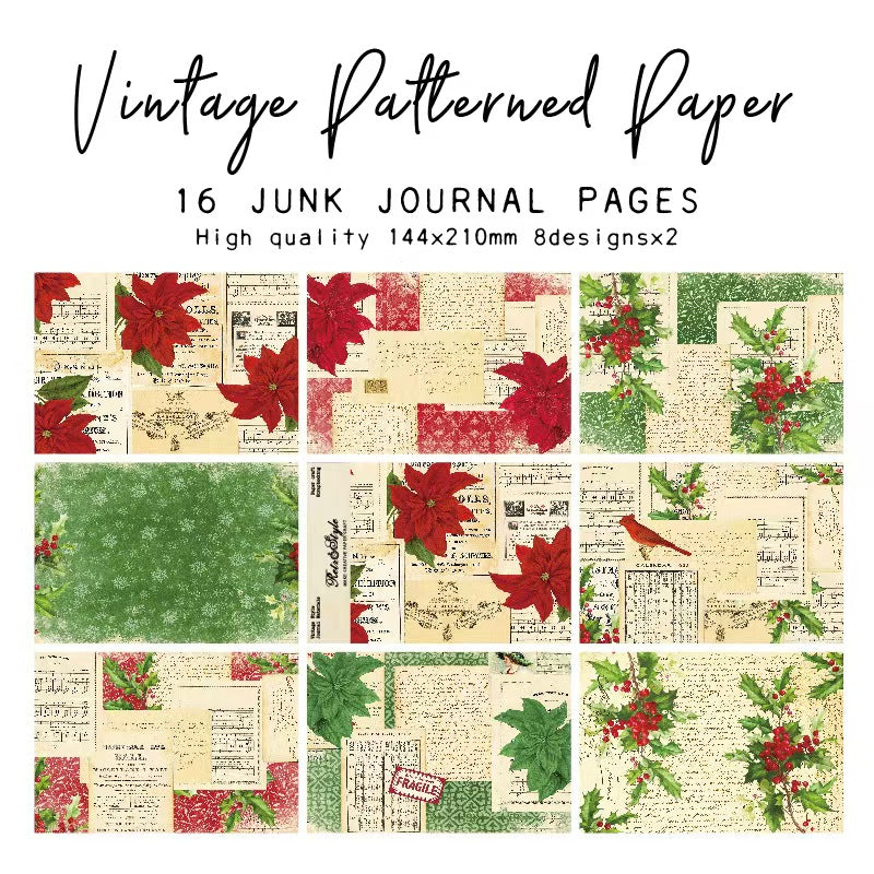 A5 Journal paper packs (Christmas) 16 sheets/pack