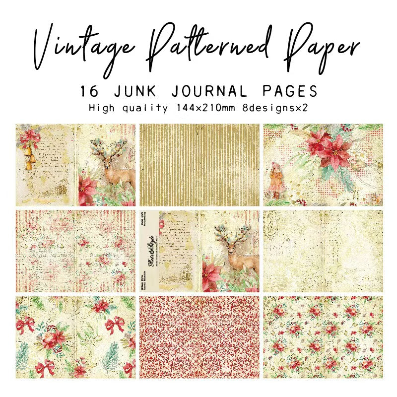 A5 Journal paper packs (Christmas) 16 sheets/pack