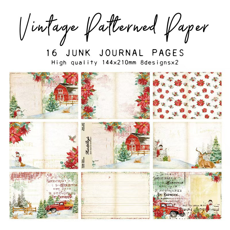 A5 Journal paper packs (Christmas) 16 sheets/pack