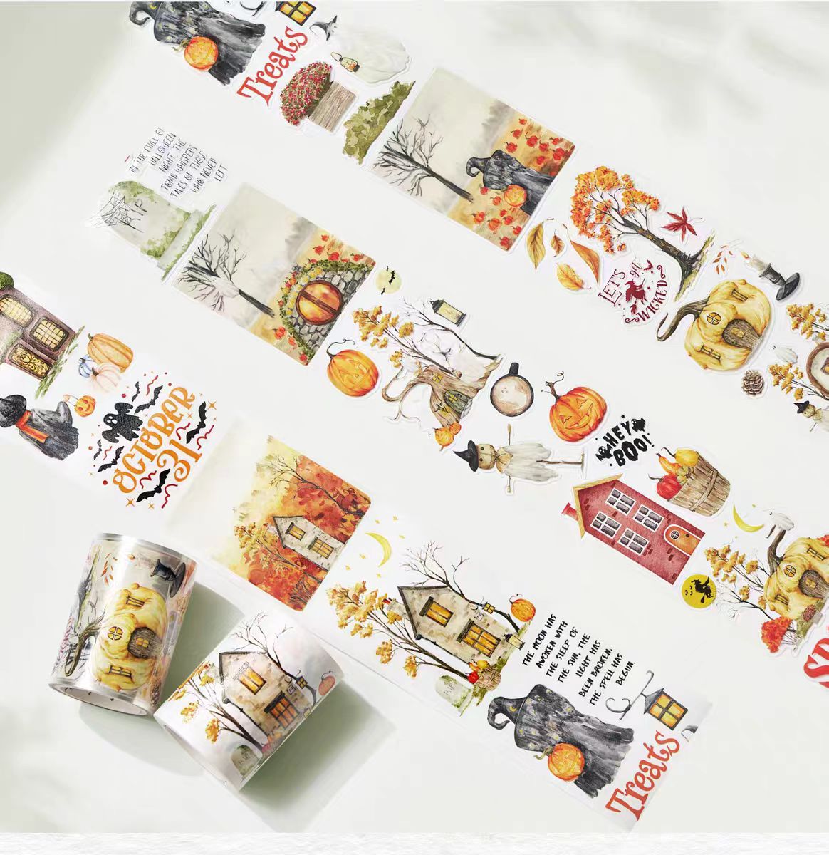 Journal pre-cut tape (5m/roll) Halloween Theme
