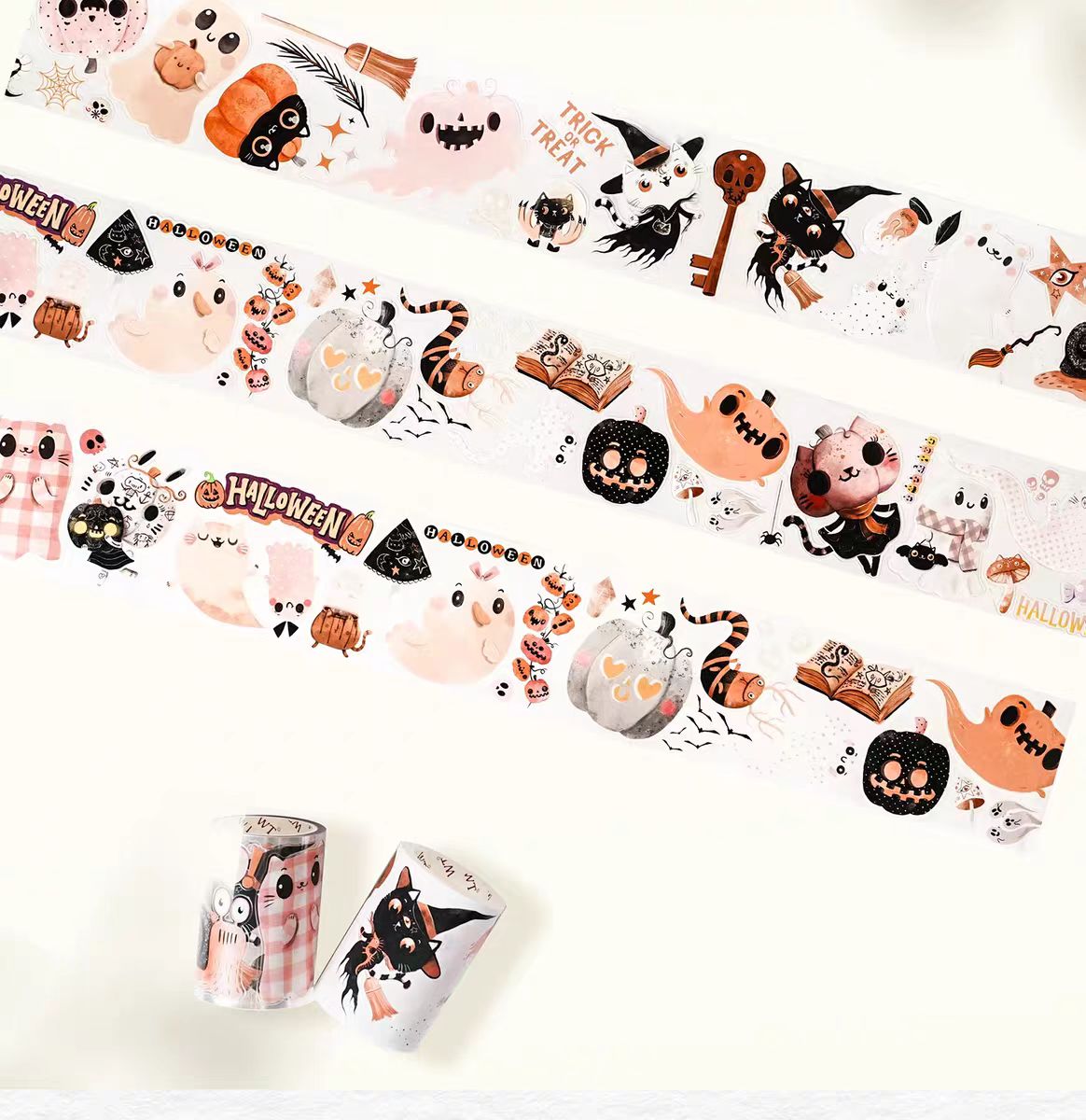 Journal pre-cut tape (5m/roll) Halloween Theme