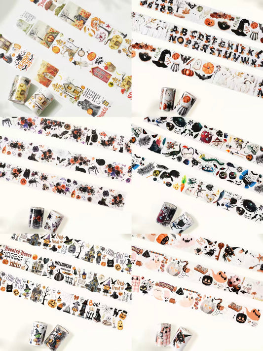 Journal pre-cut tape (5m/roll) Halloween Theme