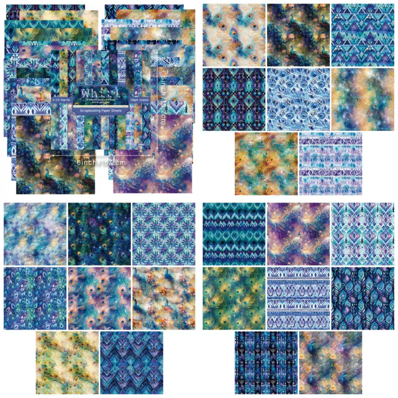 6 inch Journal paper packs (24 sheets/pack)