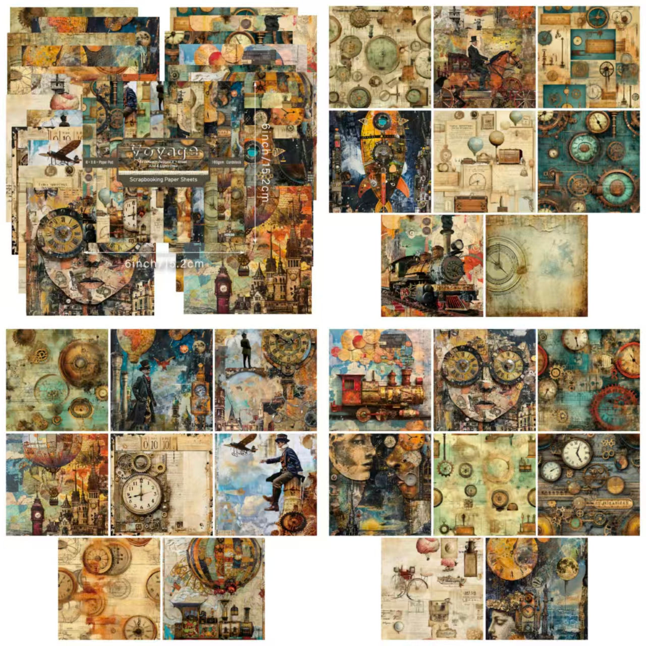 6 inch Journal paper packs (24 sheets/pack)