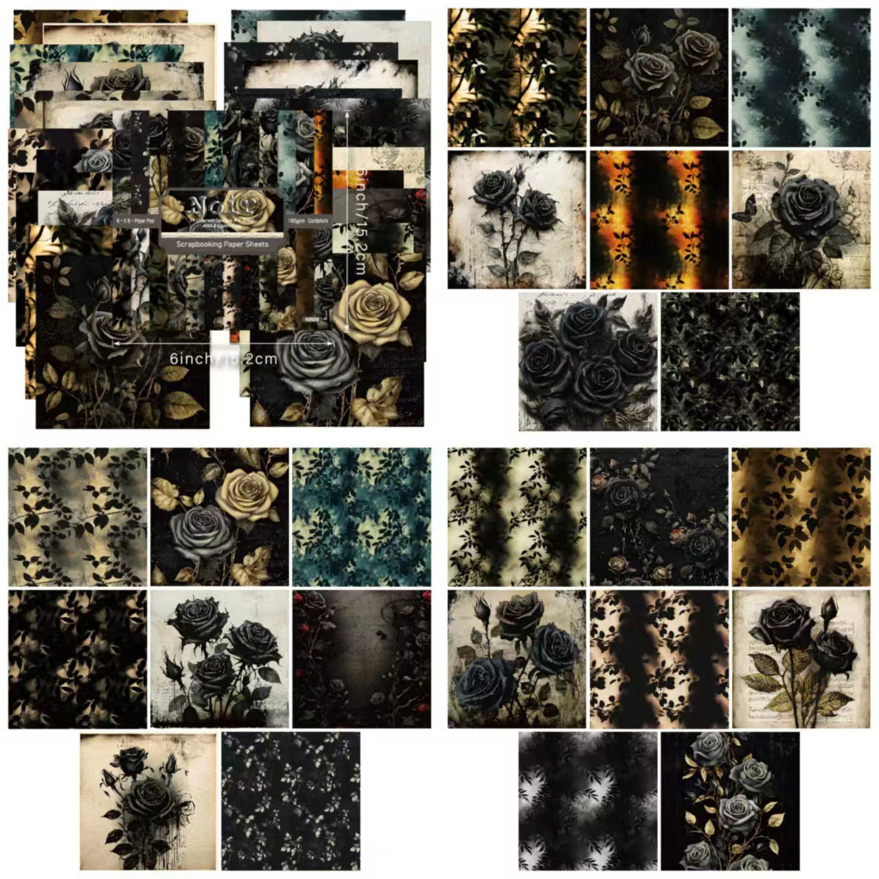 6 inch Journal paper packs (24 sheets/pack)