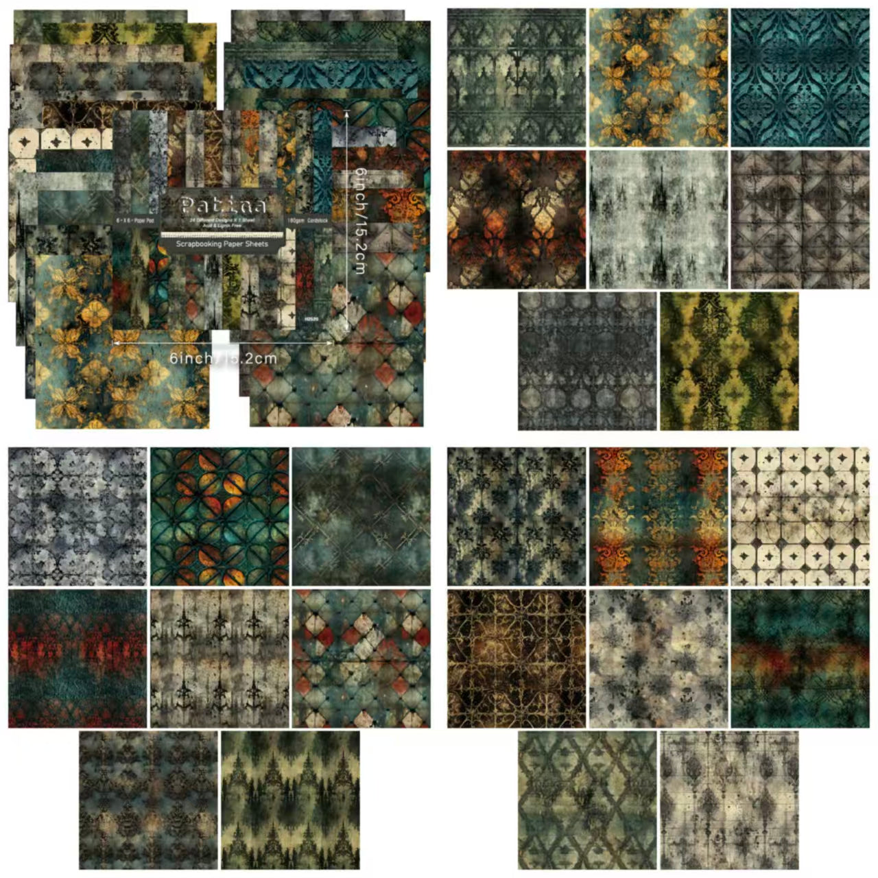 6 inch Journal paper packs (24 sheets/pack)