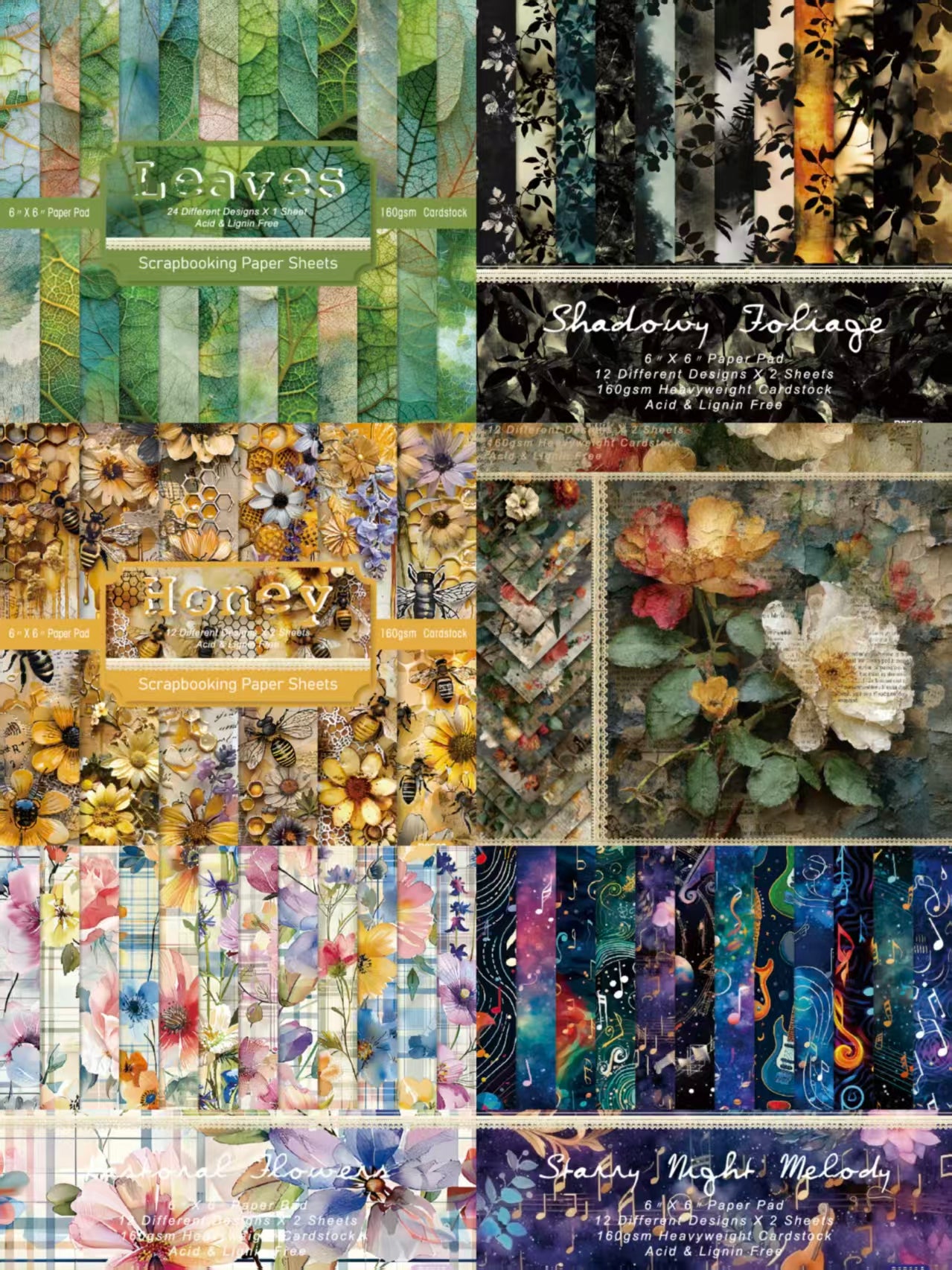 6 inch Journal paper packs (24 sheets/pack)