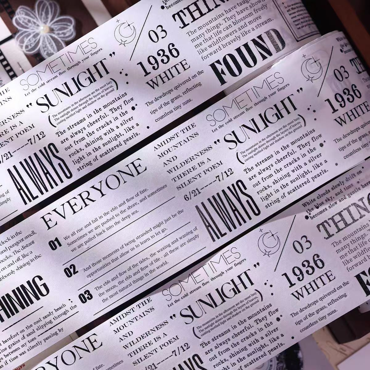 Journal pre-cut tape (6.5cm*6m/roll)