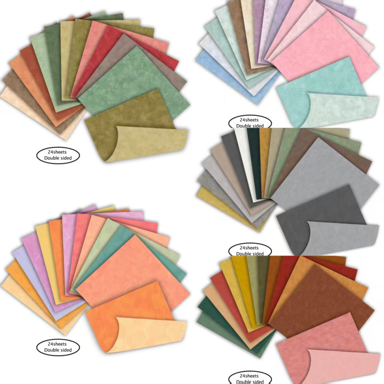 Journal double-side paper packs (6 inch) 24 sheets/pack