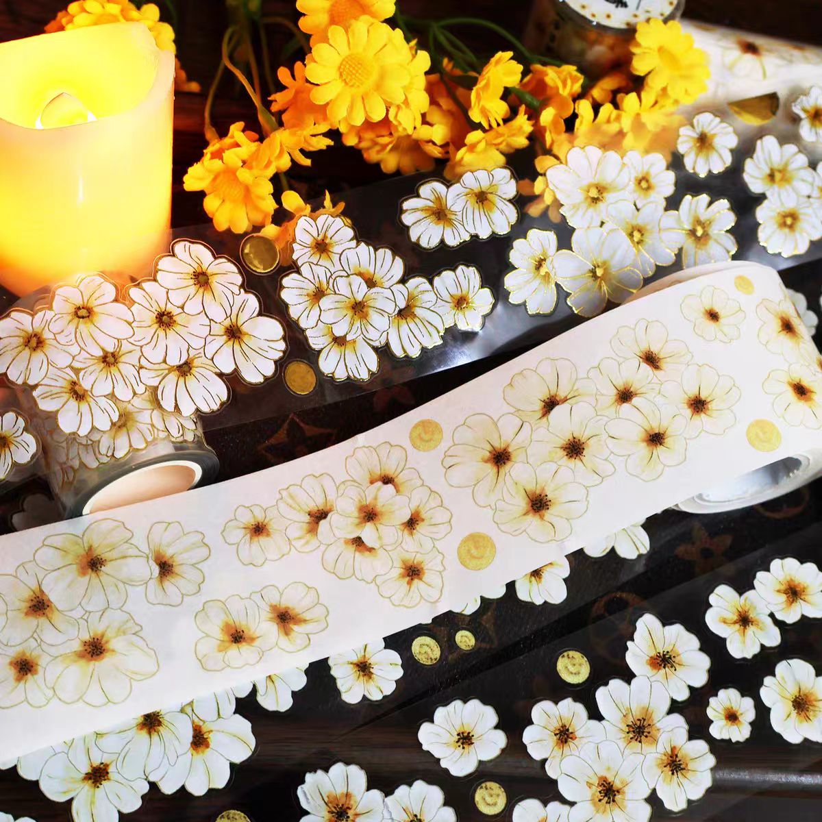 Journal flower PET tape (5m/roll)