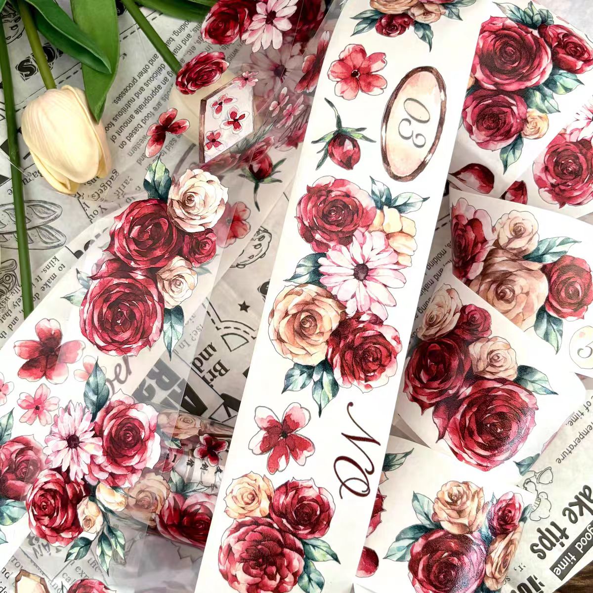 Journal flower PET tape (5m/roll)