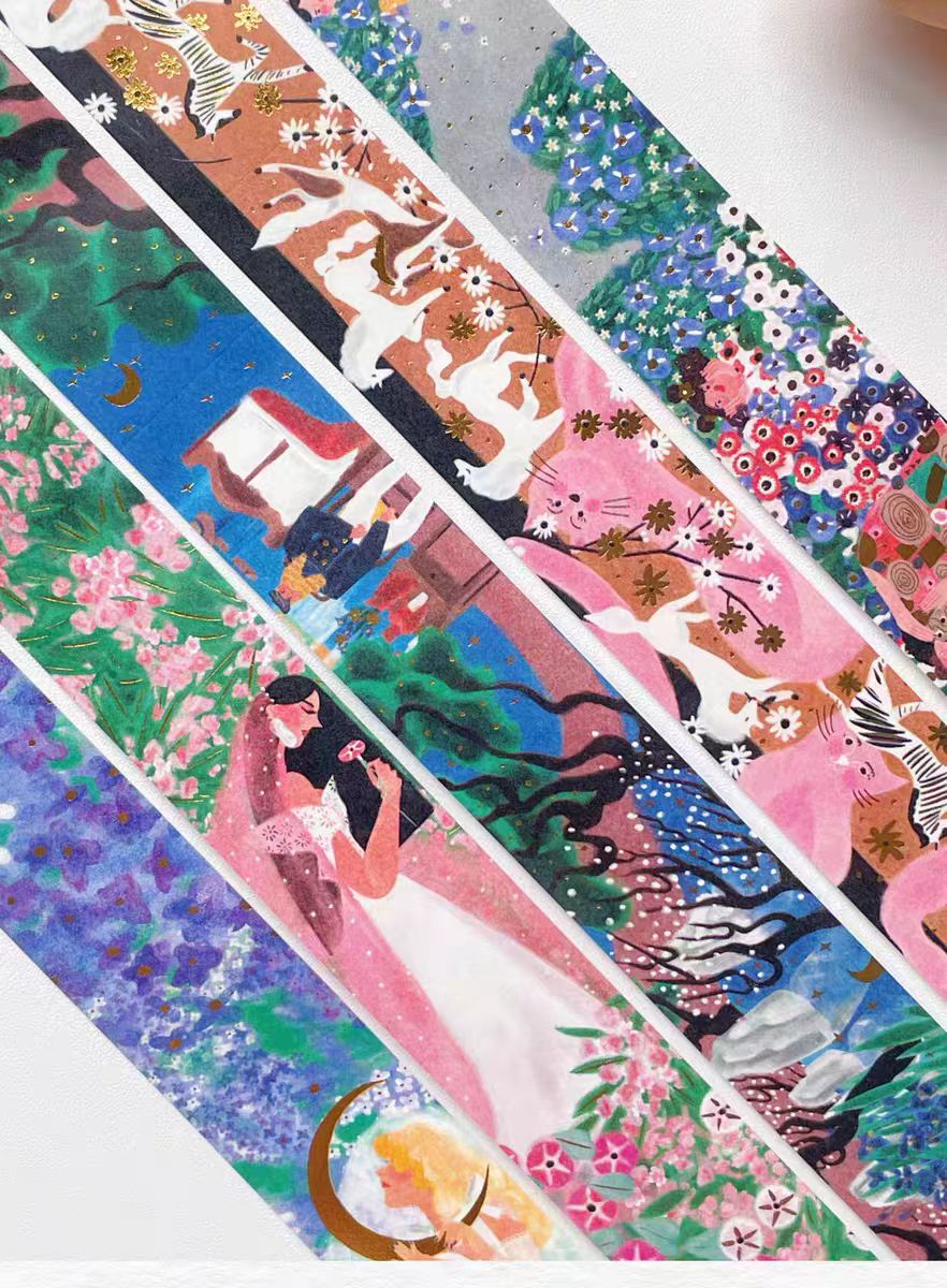 Journal washi tape (a set of 5 rolls) 2.7cm*5m/roll