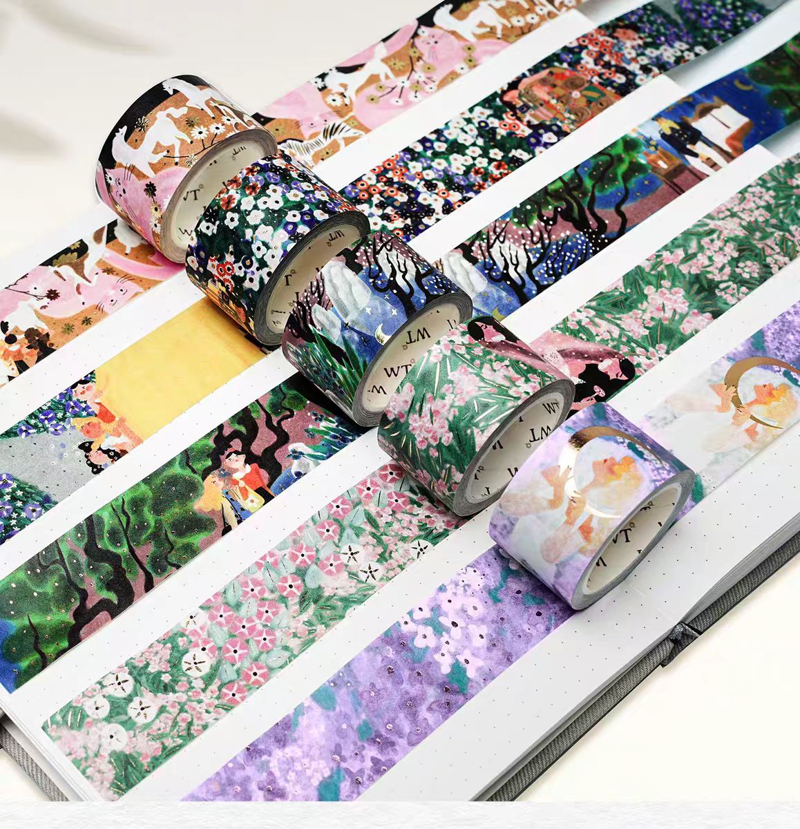 Journal washi tape (a set of 5 rolls) 2.7cm*5m/roll