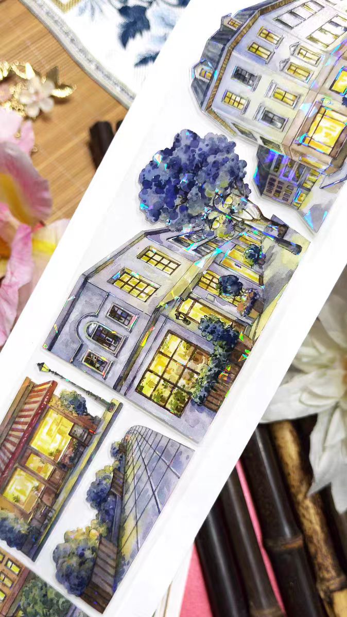 Journal landscape Shell light PET tape (5m/roll)