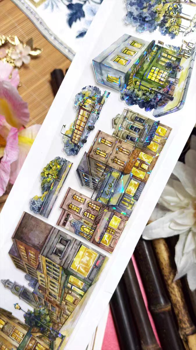 Journal landscape Shell light PET tape (5m/roll)