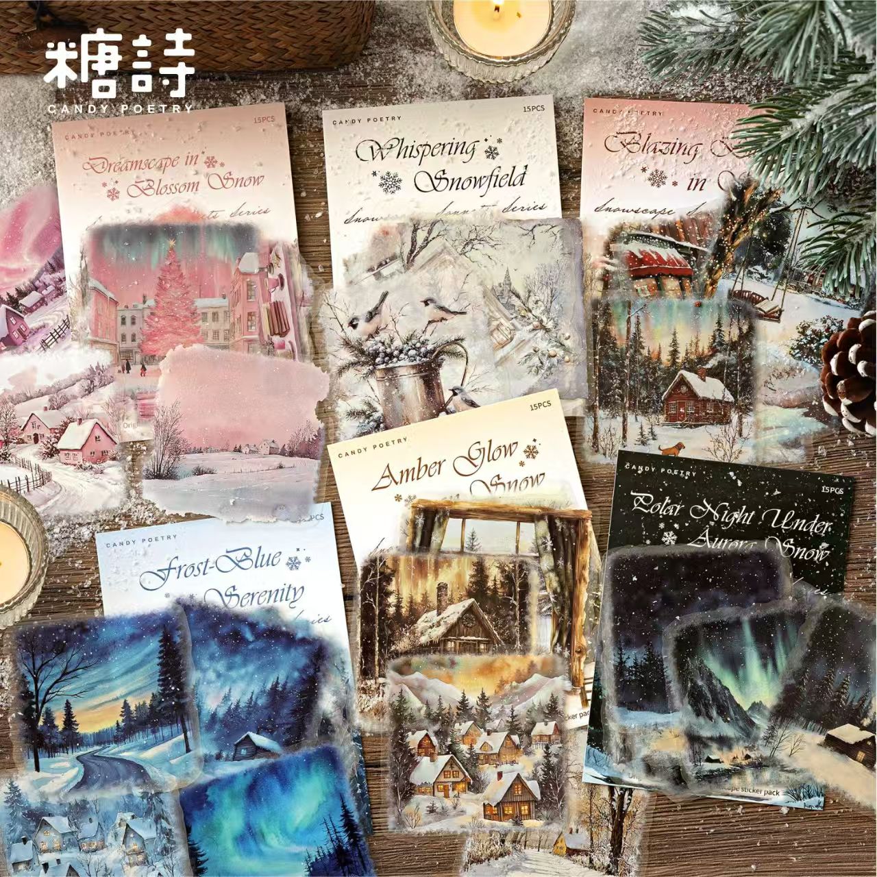 Journal sticker packs (Winter snow scene)