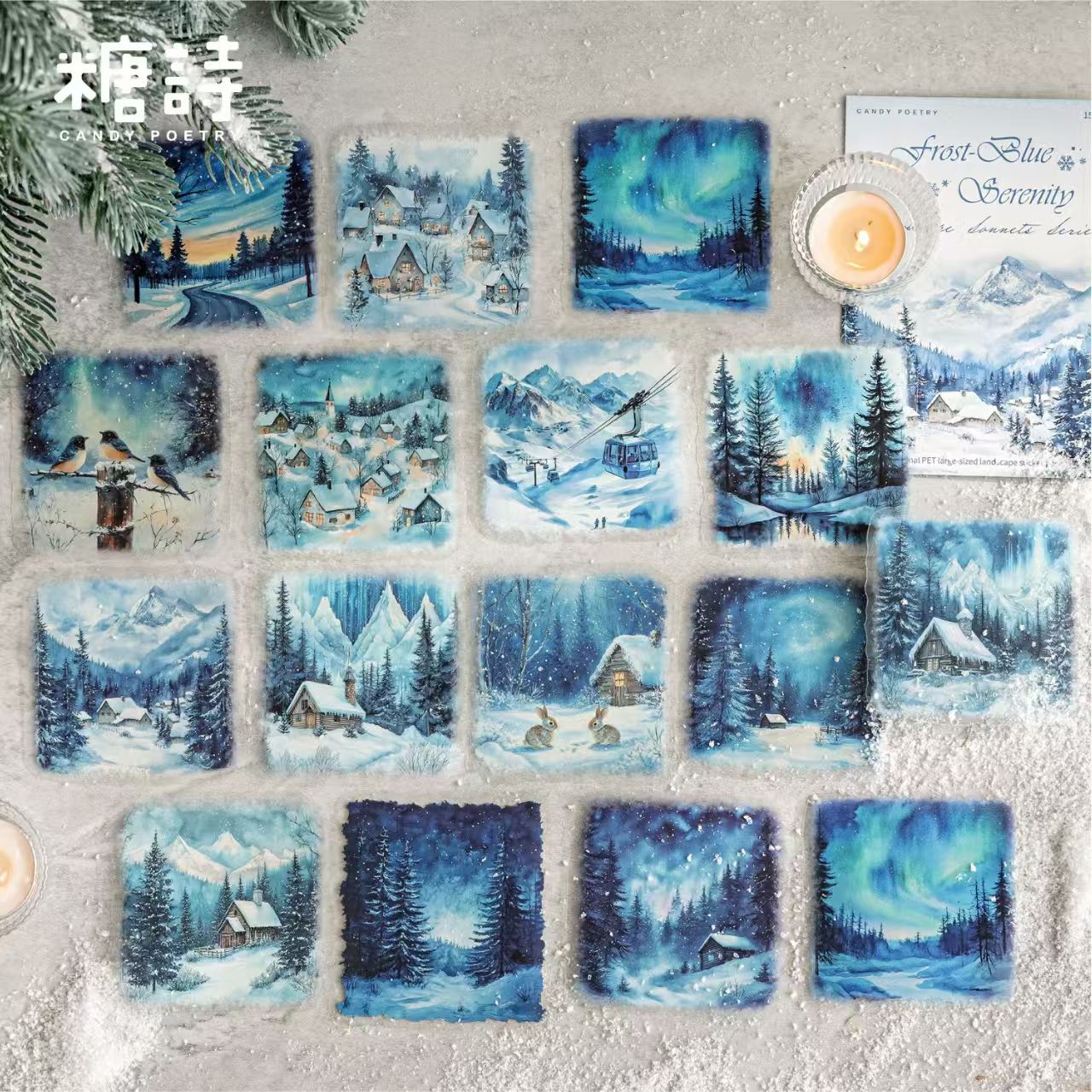 Journal sticker packs (Winter snow scene)