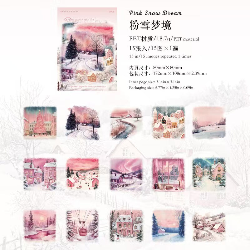 Journal sticker packs (Winter snow scene)