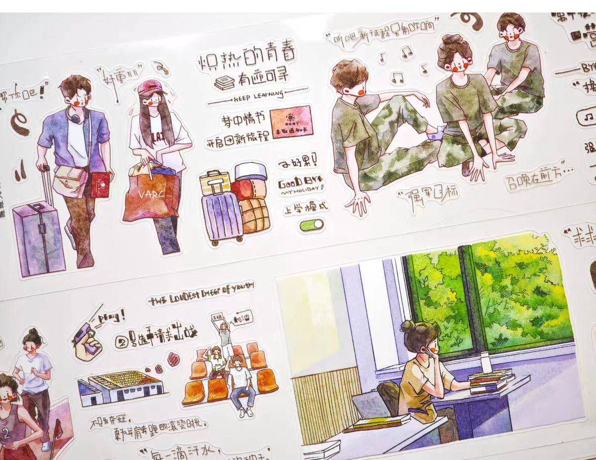 Journal tape (Campus Youth Figures) 6.5cm*5m/roll