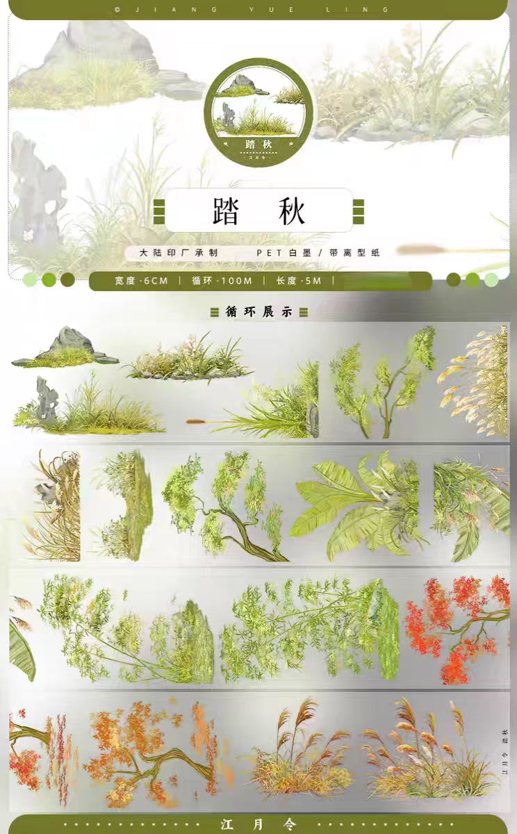 Journal landscape PET tape (5m/roll)