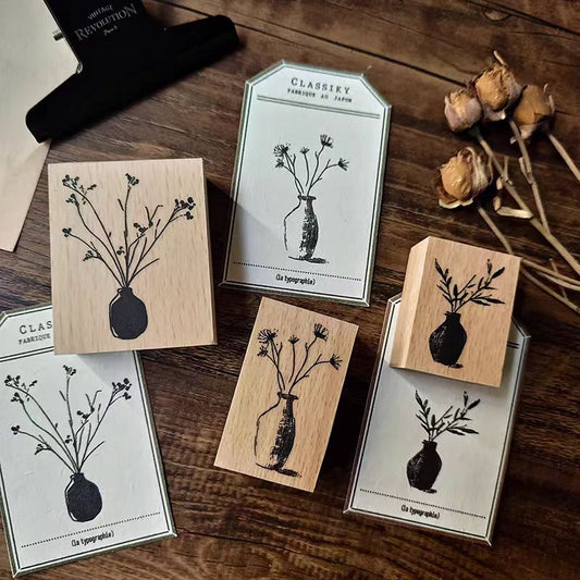 Wooden stamp (Vase)