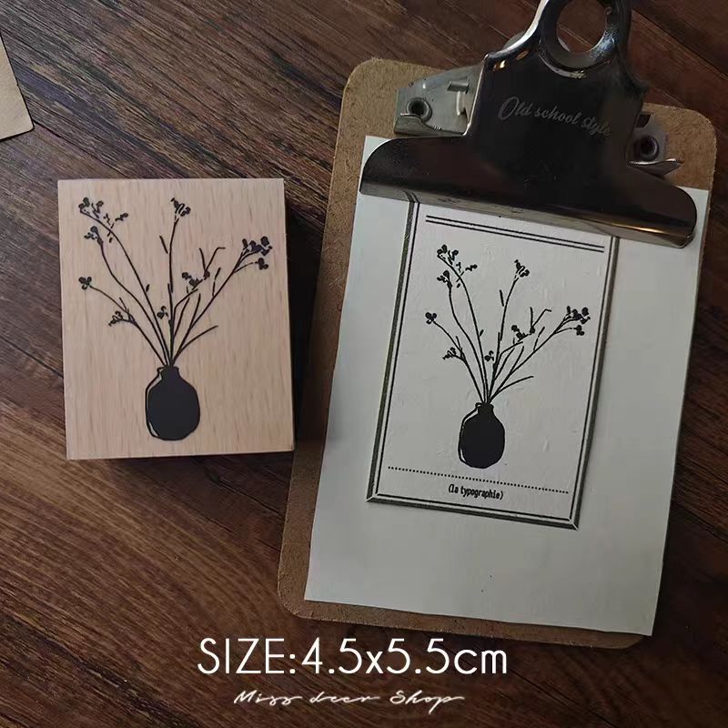 Wooden stamp (Vase)
