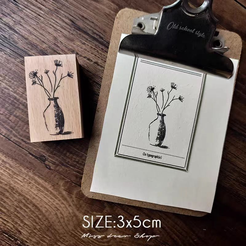 Wooden stamp (Vase)
