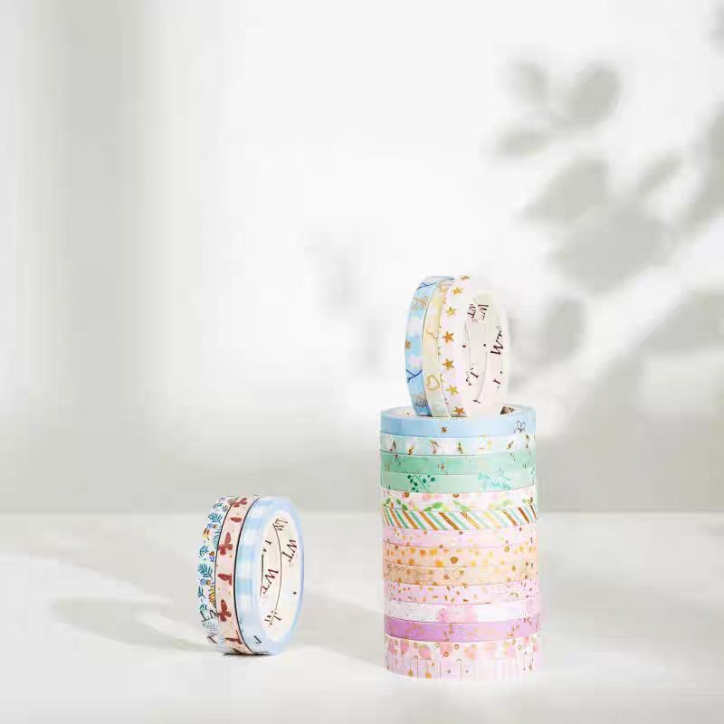 Journal washi tape set (20 rolls/set) 0.5cm*5m*20 rolls