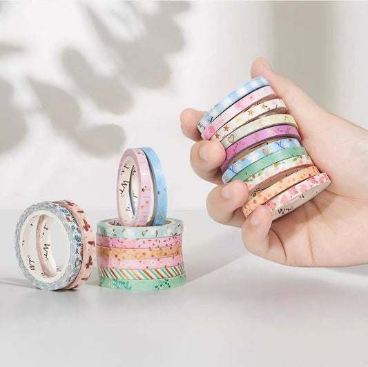 Journal washi tape set (20 rolls/set) 0.5cm*5m*20 rolls
