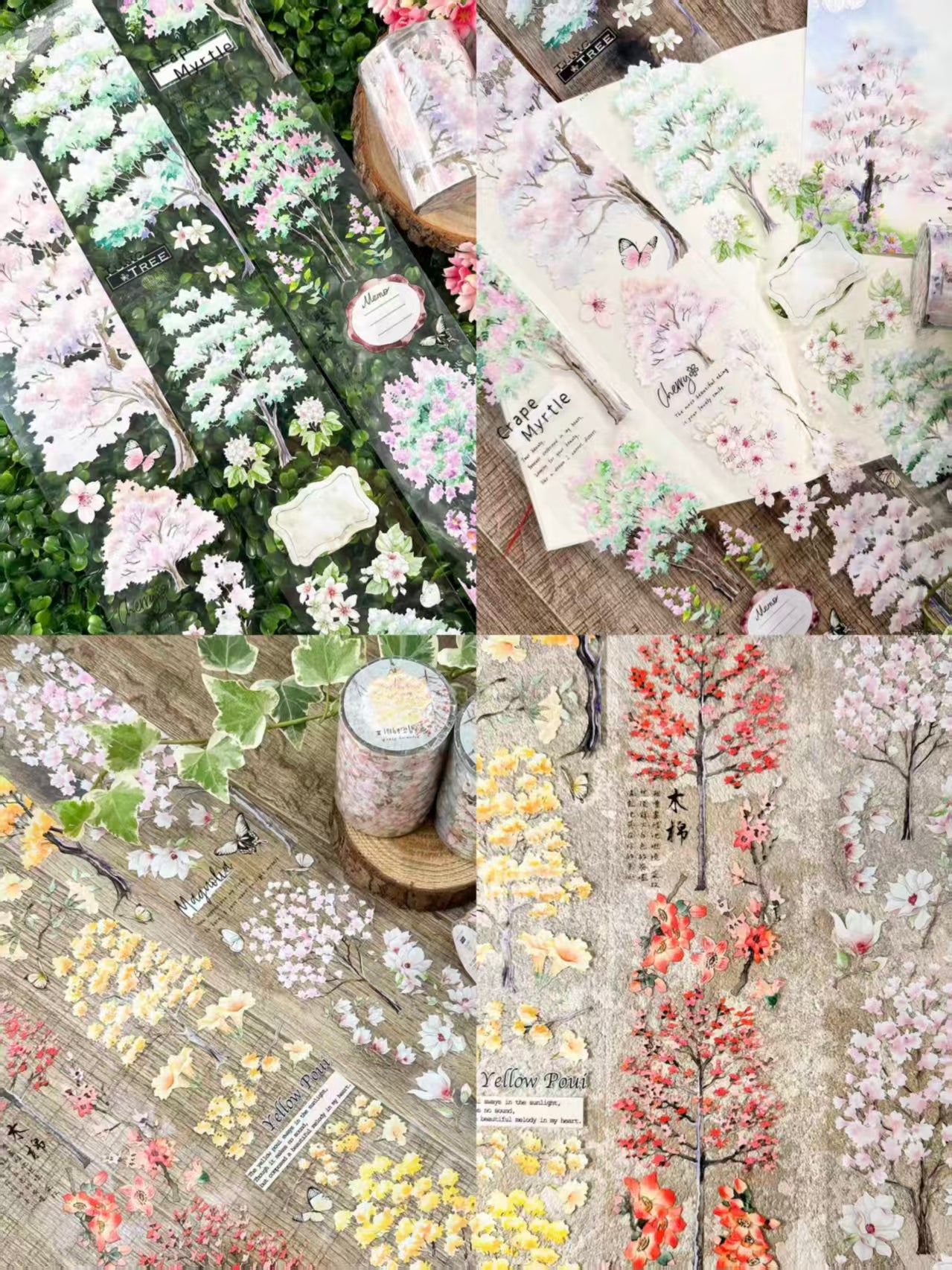 Journal PET tape (Tree ) 7cm*10m/roll