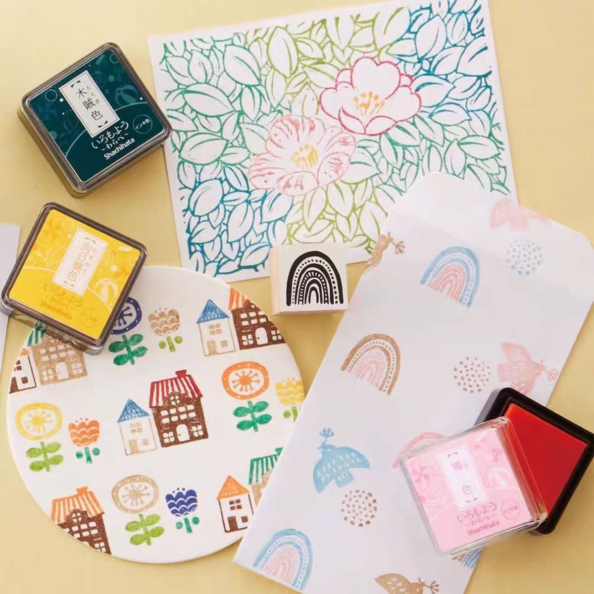 Mini Rubber stamp quick-drying oil-based ink pad （Matte）3.5*3.5cm