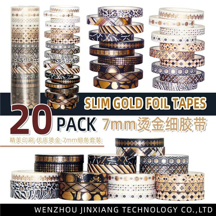 Journal washi tape set (20 rolls/set) 7mm*5m/roll