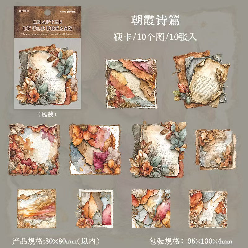 Journal hard card sticker packs (10 pcs/pack) 8*8cm/pcs