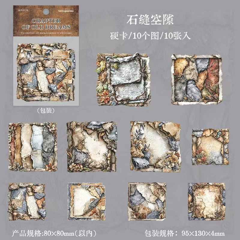 Journal hard card sticker packs (10 pcs/pack) 8*8cm/pcs