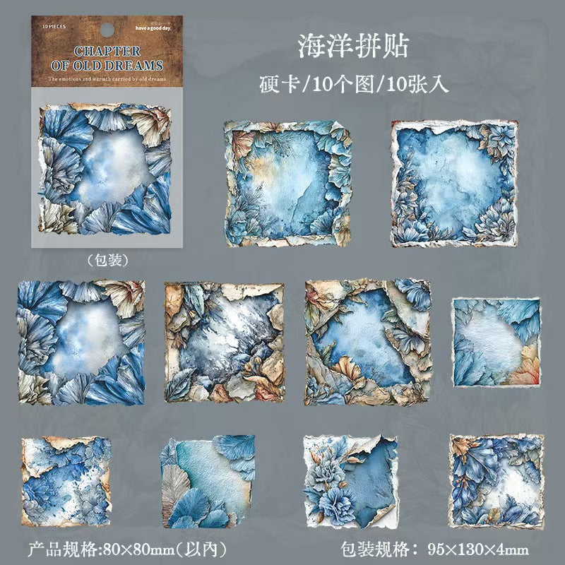 Journal hard card sticker packs (10 pcs/pack) 8*8cm/pcs