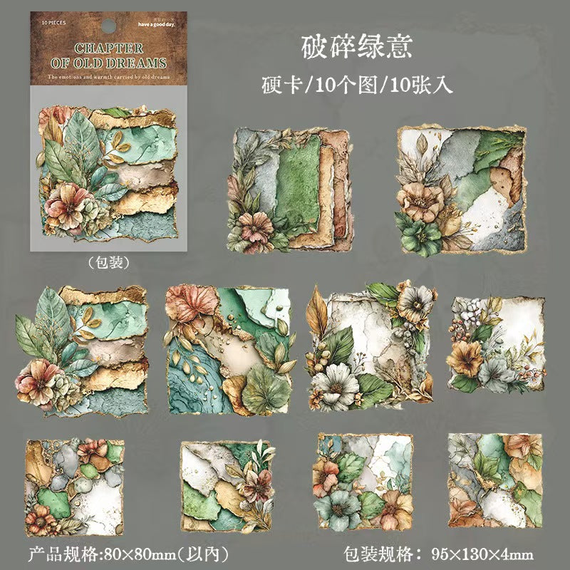 Journal hard card sticker packs (10 pcs/pack) 8*8cm/pcs