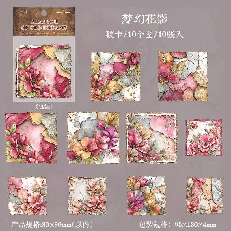 Journal hard card sticker packs (10 pcs/pack) 8*8cm/pcs